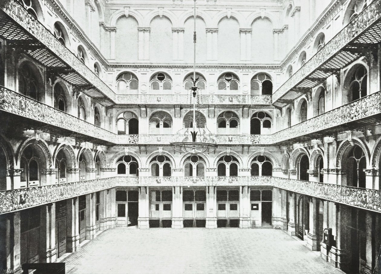Troca de lúpulo: interior do corredor leste, Southwark Street, Londres, 1890 de English Photographer