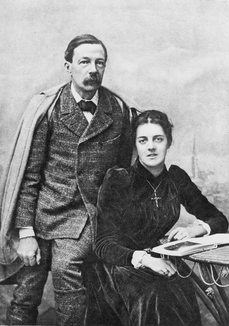 John Addington Symonds (1840-93) e sua filha, 1891 de English Photographer