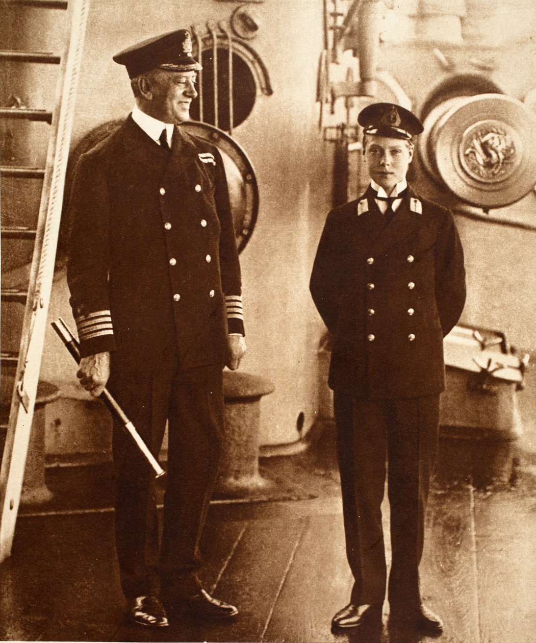 Rei Edward VIII como aspirante em HMS Hindustan, 1910 de English Photographer