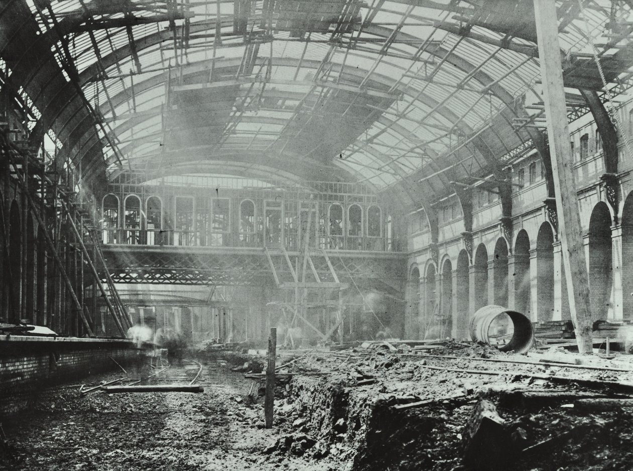 Estação Kings Cross: obras em andamento, 1862 de English Photographer