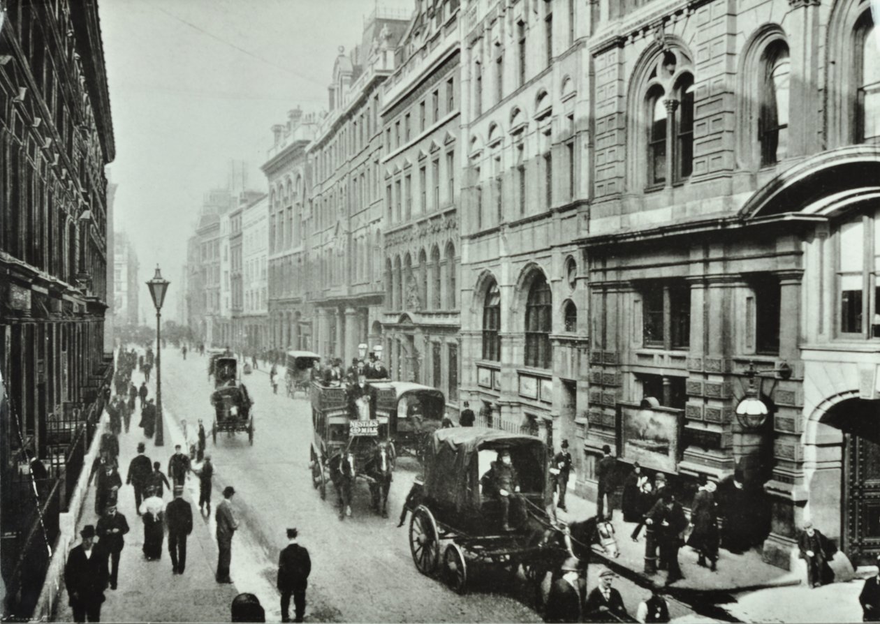 Leadenhall Street, cidade de Londres, 1895 de English Photographer