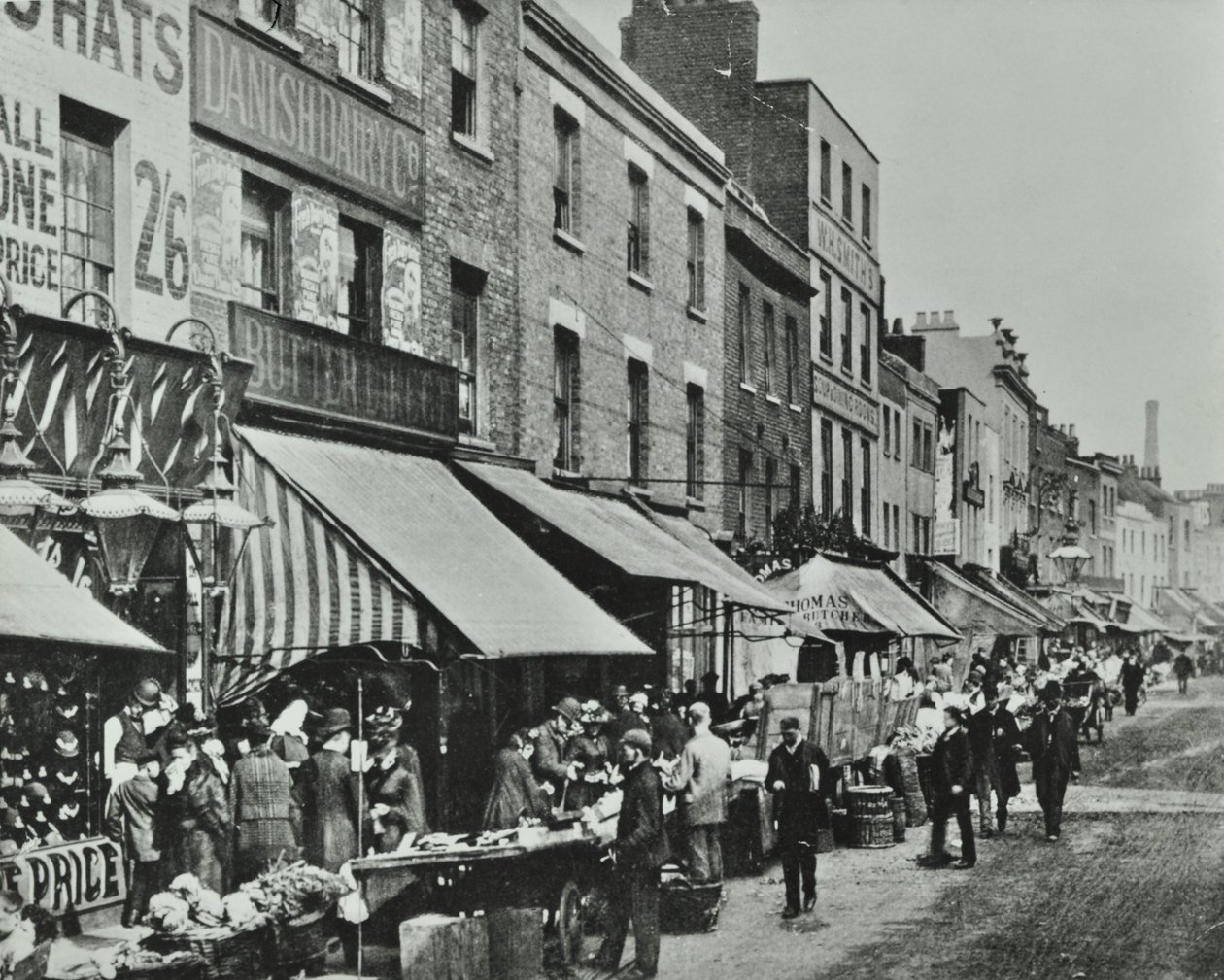 Lower Marsh: olhando para o leste, 1896 de English Photographer
