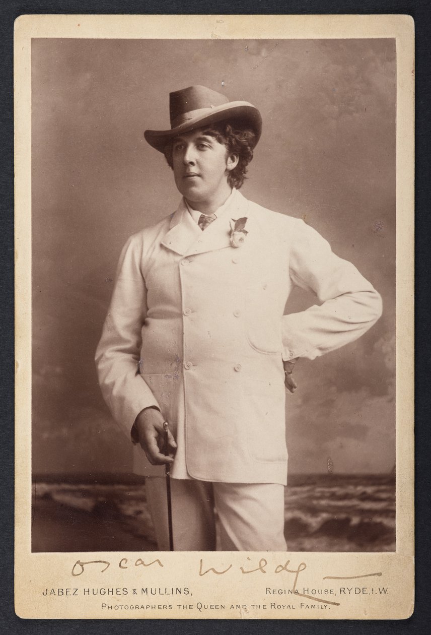 MS 81783 A, Oscar Wilde, c.1893 (foto a p/b) de English Photographer
