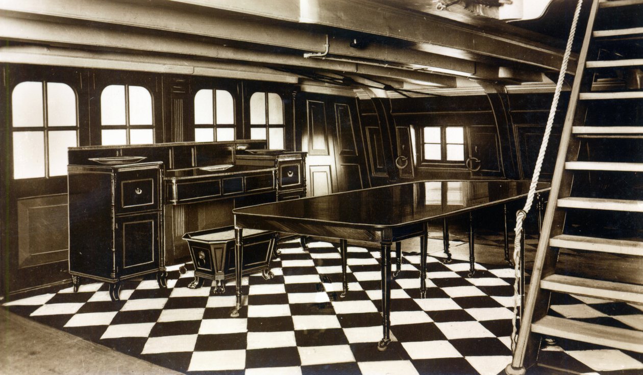 Nelsons Dining Room a bordo do HMS Victory de English Photographer