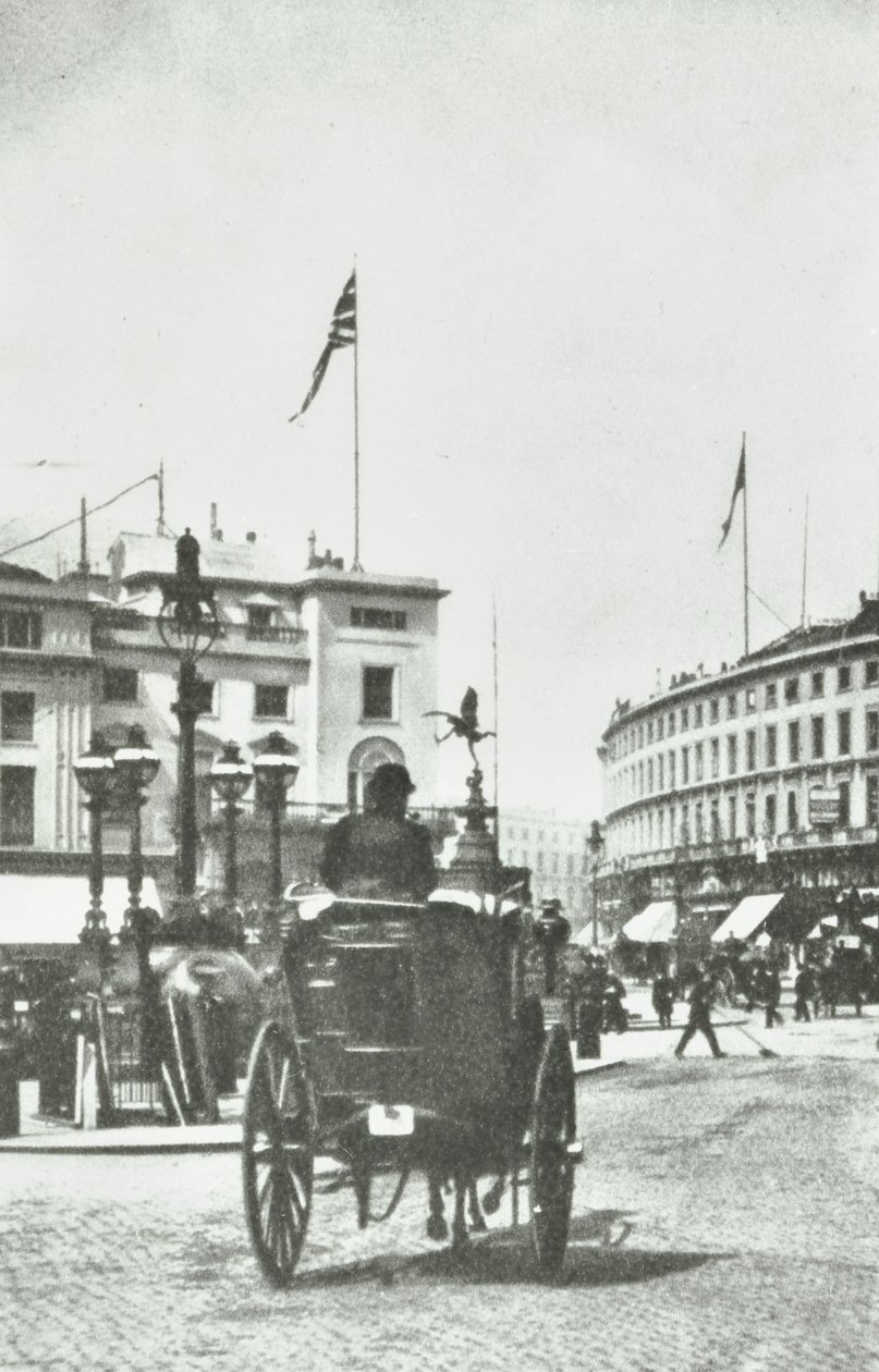 Piccadilly Circus, Westminster LB: olhando para Regent Street, 1890 de English Photographer