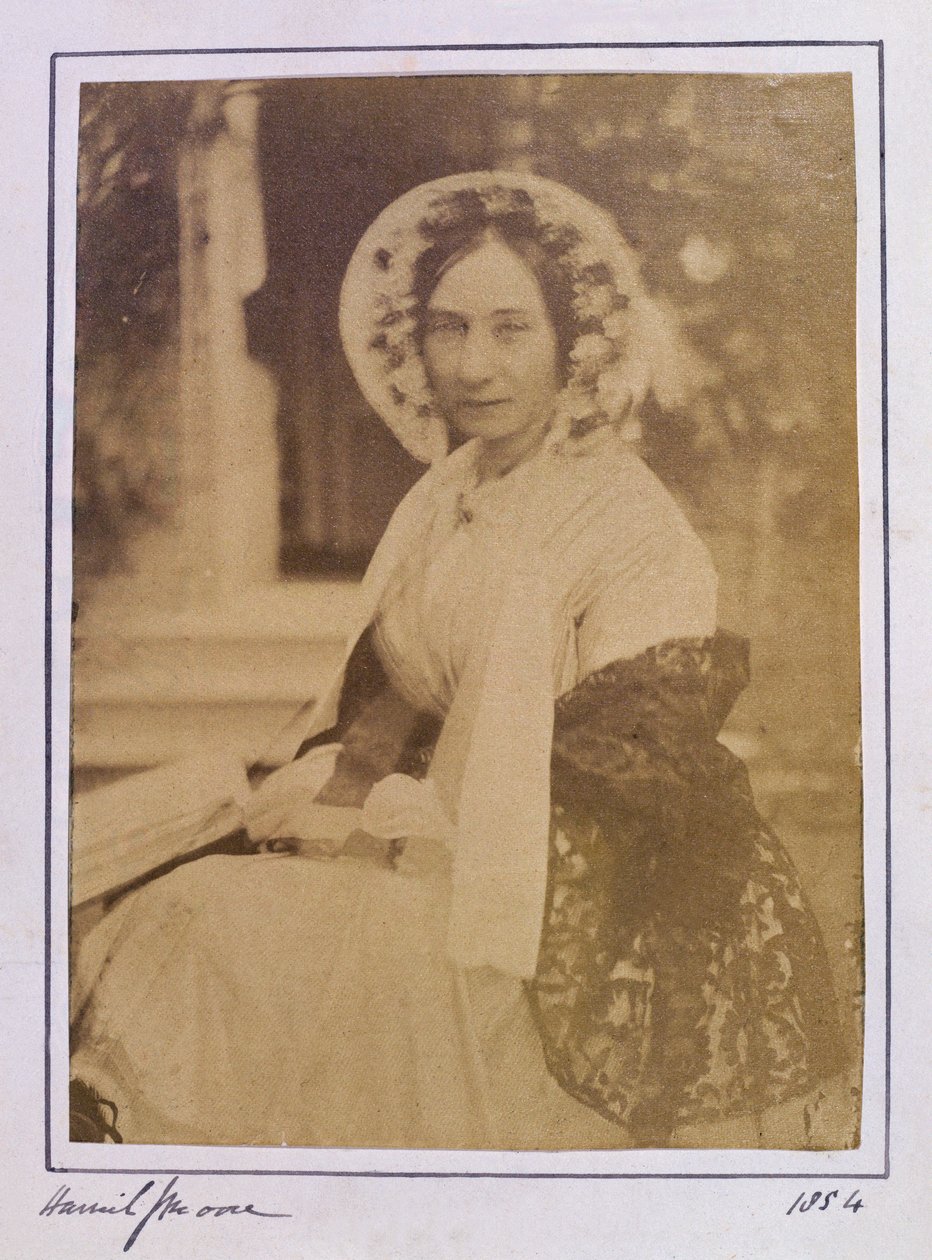 Retrato de Harriet Jane Moore (1801-1884) 1854 (impressão albumen) de English Photographer