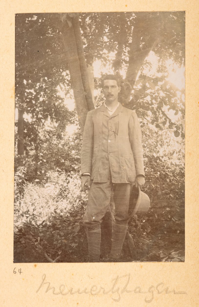 Retrato de Richard Meinertzhagen por Bailey, em fotografias indianas de F.M. Bailey 1900-03 (foto sépia) de English Photographer