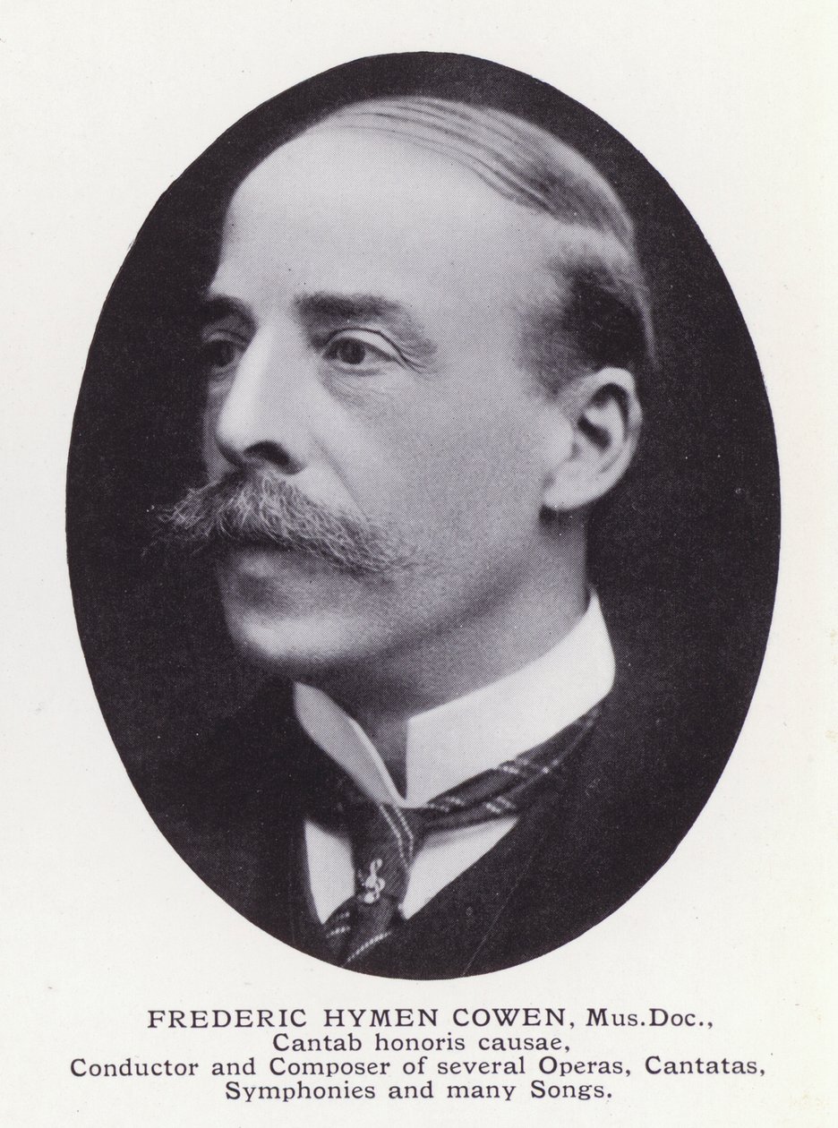 Homens proeminentes de Londres: Frederic Hymen Cowen (foto a p/b) de English Photographer