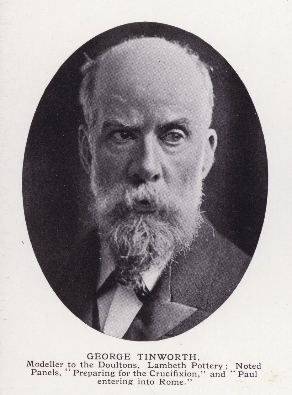 Homens proeminentes de Londres: George Tinworth (foto a p/b) de English Photographer
