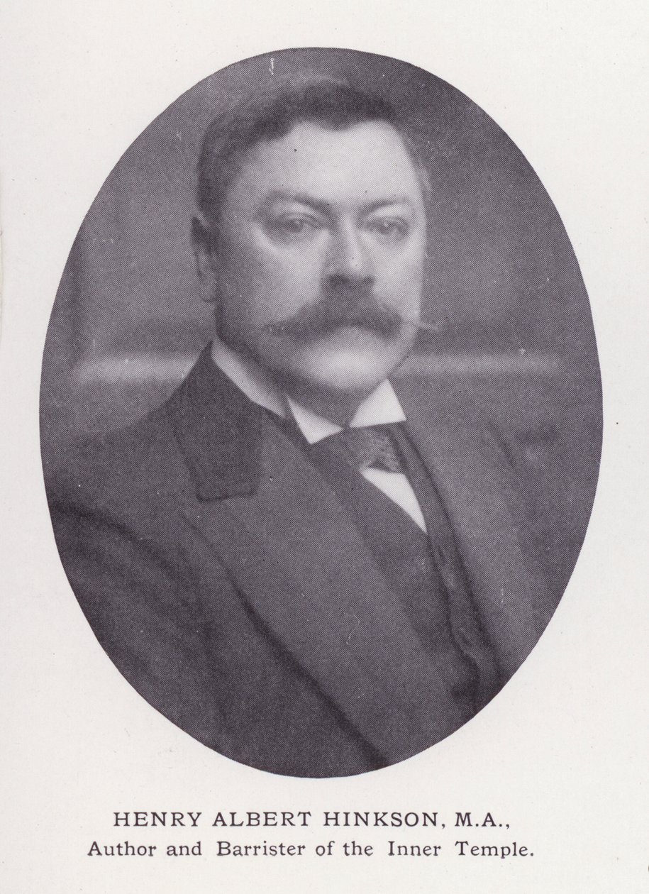 Homens proeminentes de Londres: Henry Albert Hinkson (foto a p/b) de English Photographer
