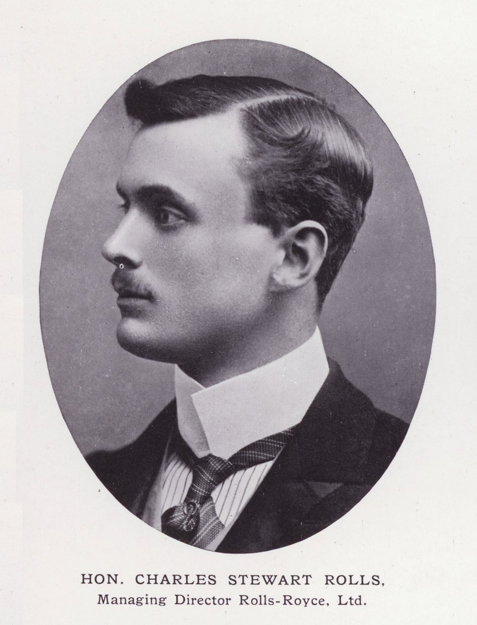 Homens proeminentes de Londres: Hon Charles Stewart Rolls (foto a p/b) de English Photographer