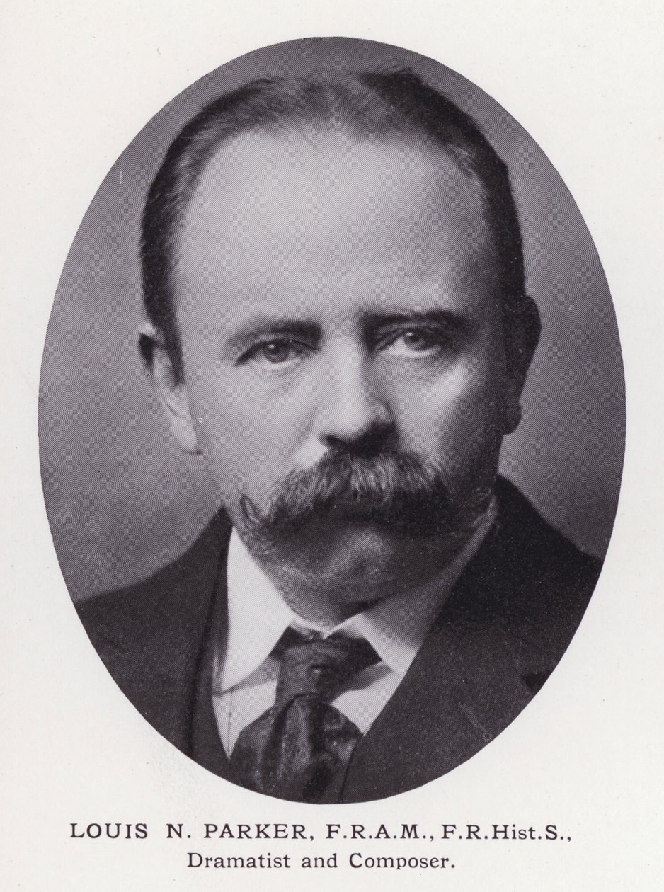 Homens proeminentes de Londres: Louis N Parker (foto a p/b) de English Photographer