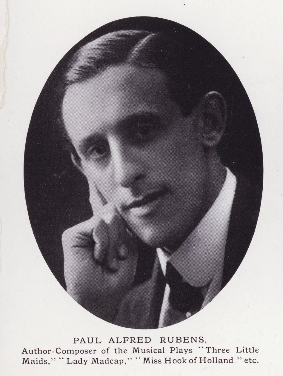 Homens proeminentes de Londres: Paul Alfred Rubens (foto a p/b) de English Photographer
