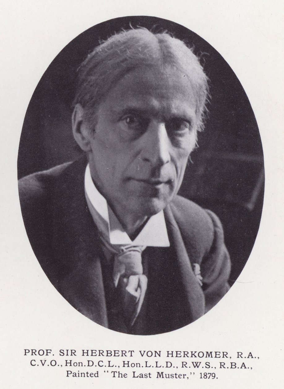 Homens proeminentes de Londres: Prof. Sir Herbert Von Herkomer (foto a p/b) de English Photographer