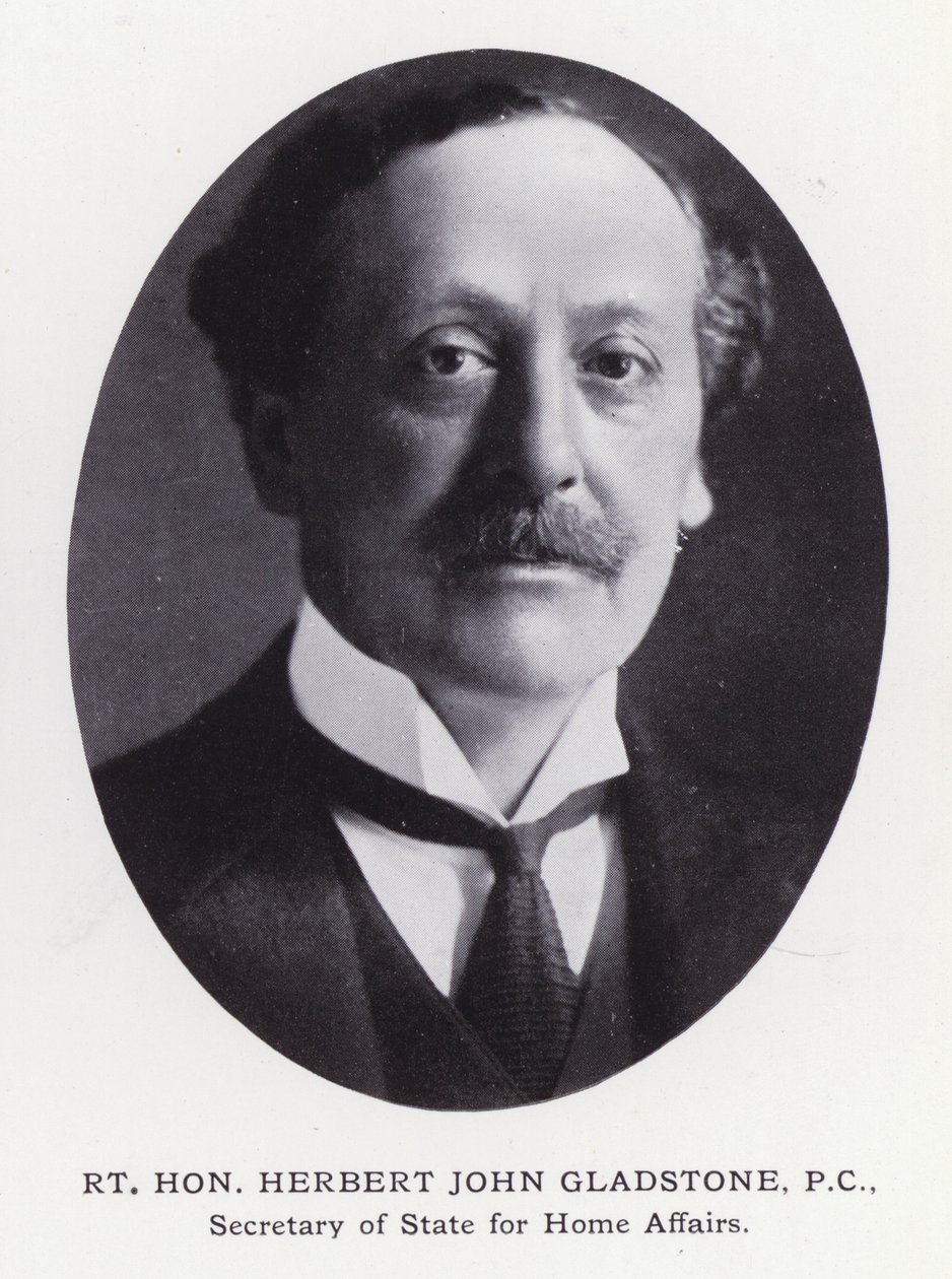 Homens proeminentes de Londres: Rt Hon Herbert John Gladstone (foto a p/b) de English Photographer
