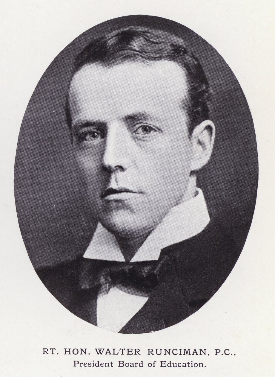 Homens proeminentes de Londres: Rt Honra Walter Runciman (foto a p/b) de English Photographer