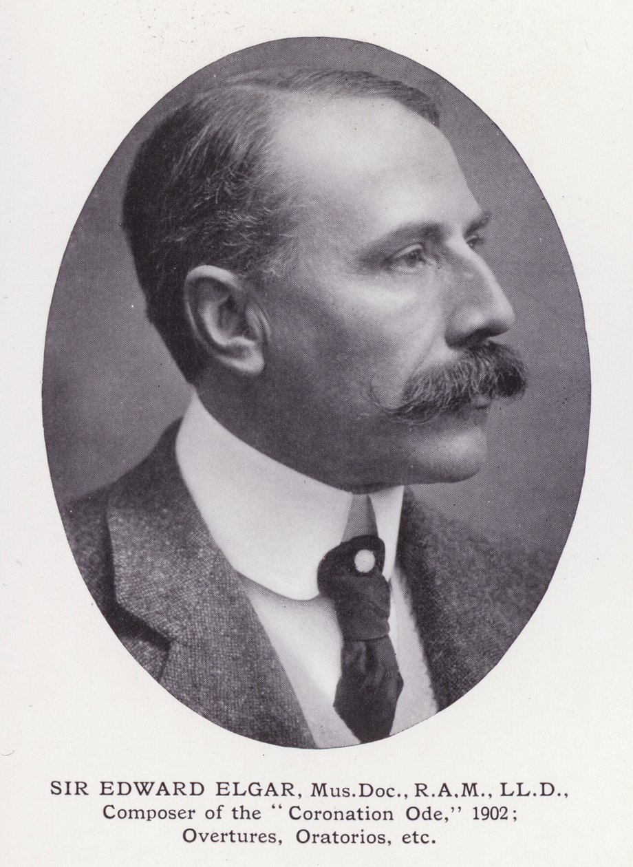 Homens proeminentes de Londres: Sir Edward Elgar (foto a p/b) de English Photographer
