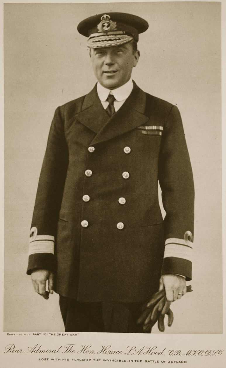 Contra-almirante The Honorary Horace LA Hood, 1914-19 de English Photographer