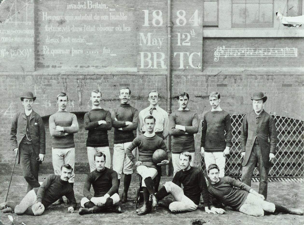 Rosendale Road School: time de futebol, 1884 de English Photographer