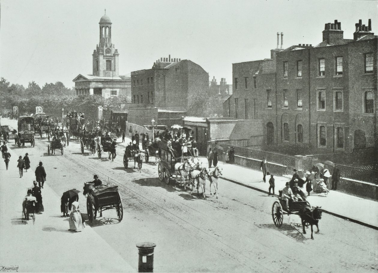 Saint Marks, Clapham Road: por Kennington Road, 1894 de English Photographer