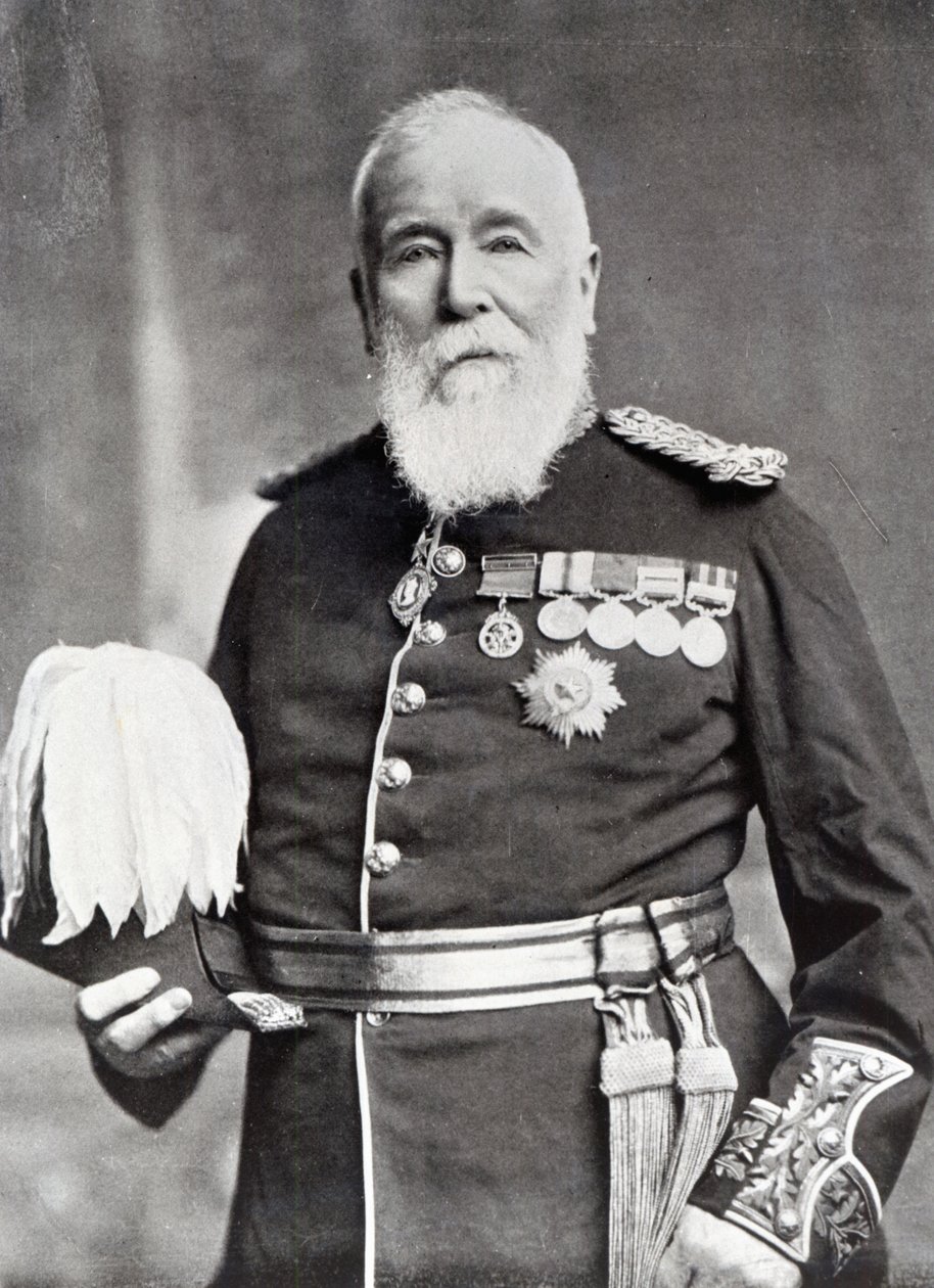 Sir Harry Burnett Lumsden (foto a p/b) de English Photographer