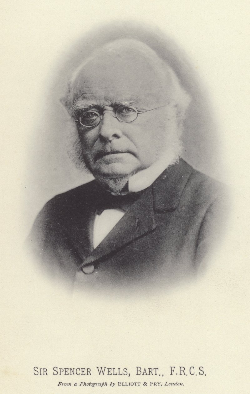 Sir Spencer Wells, Baronet, FRCS (fotografia a preto e branco) de English Photographer