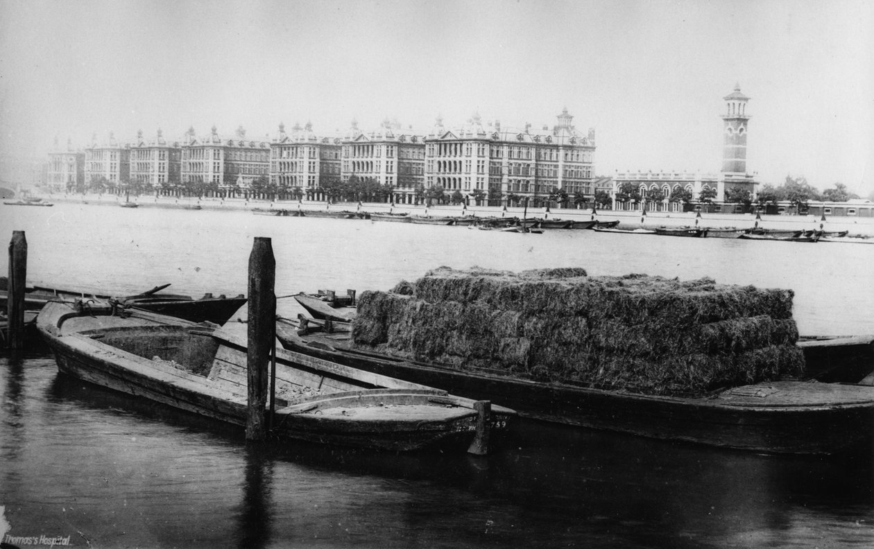 Hospital St Thomas, Albert Embankment, c19th final de English Photographer