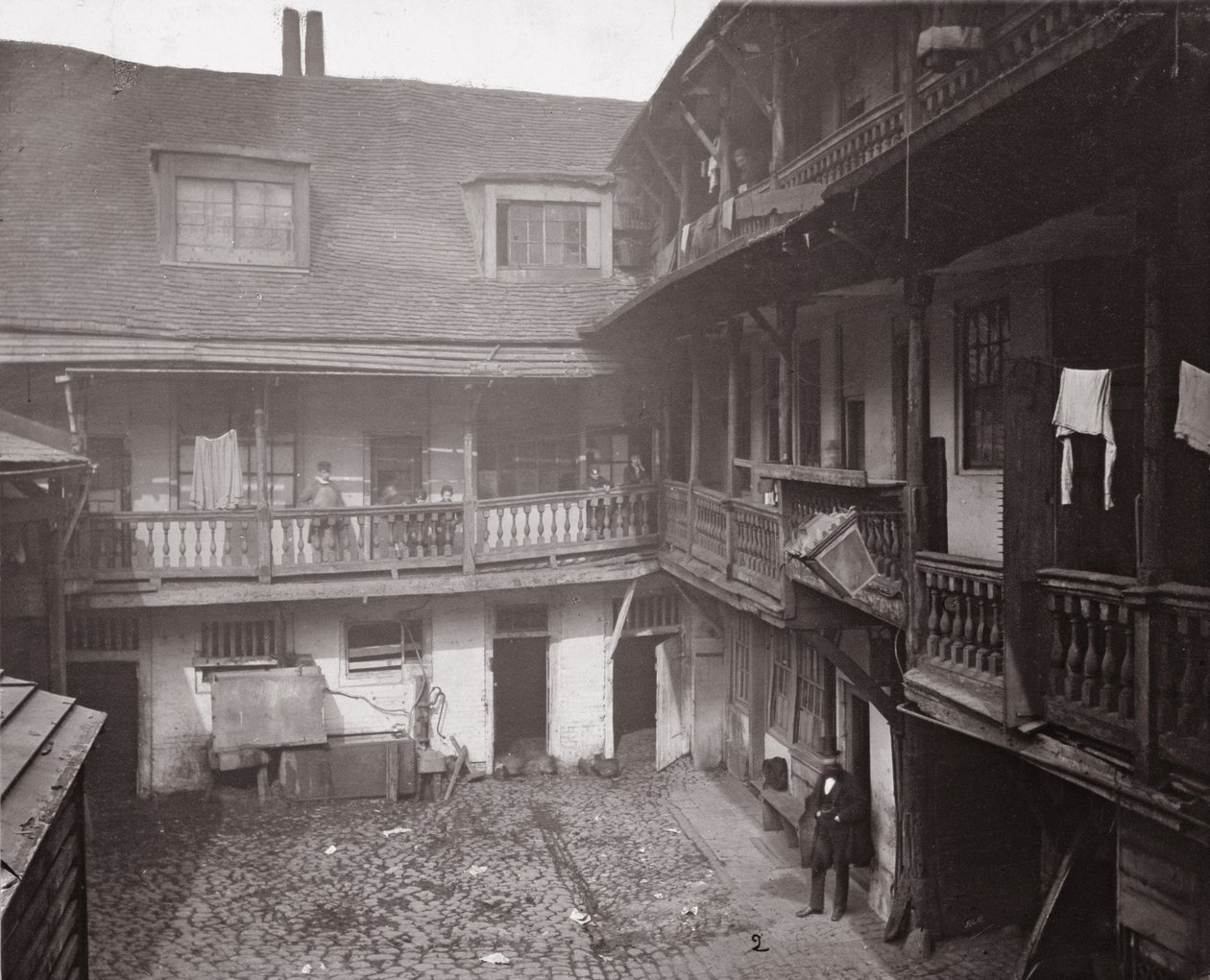 The Oxford Arms em Warwick Lane, 1875, da Historic London Buildings por Alfred und John Bool (f.1850-1900) e Henry Dixon (1820-92) de English Photographer