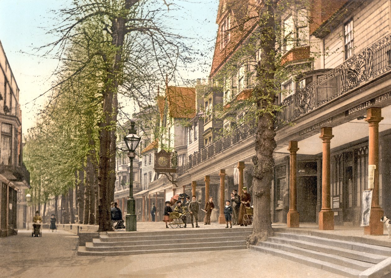 Os Pantiles em Tunbridge Wells, 1890-1900 de English Photographer