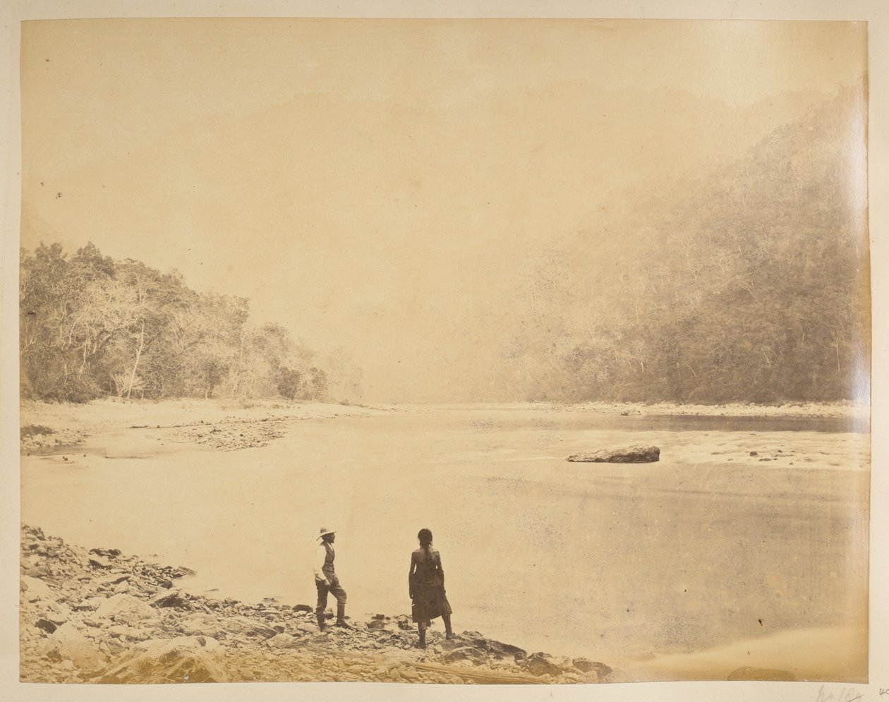 A Teesta em Bheerkotee. Vistas de Darjeeling. 1870