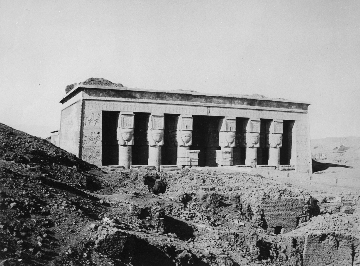 O Templo de Hathor, c.1904-05 de English Photographer
