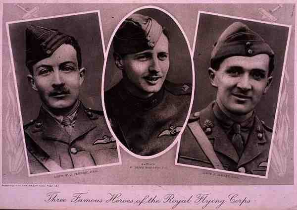 Três Heróis Famosos do Royal Flying Corps, para 