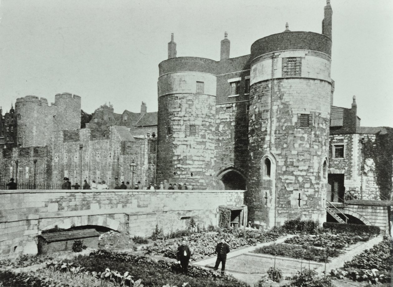 Torre de Londres, Tower Hill: o beauchamp e Byward Towers, 1895 de English Photographer