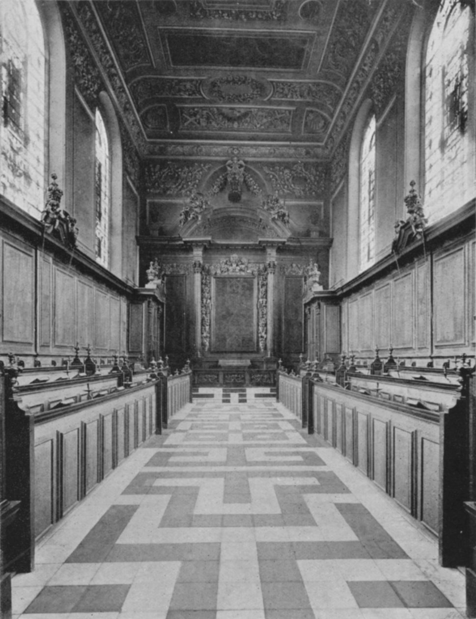 Capela do Trinity College (fotografia a preto e branco) de English Photographer