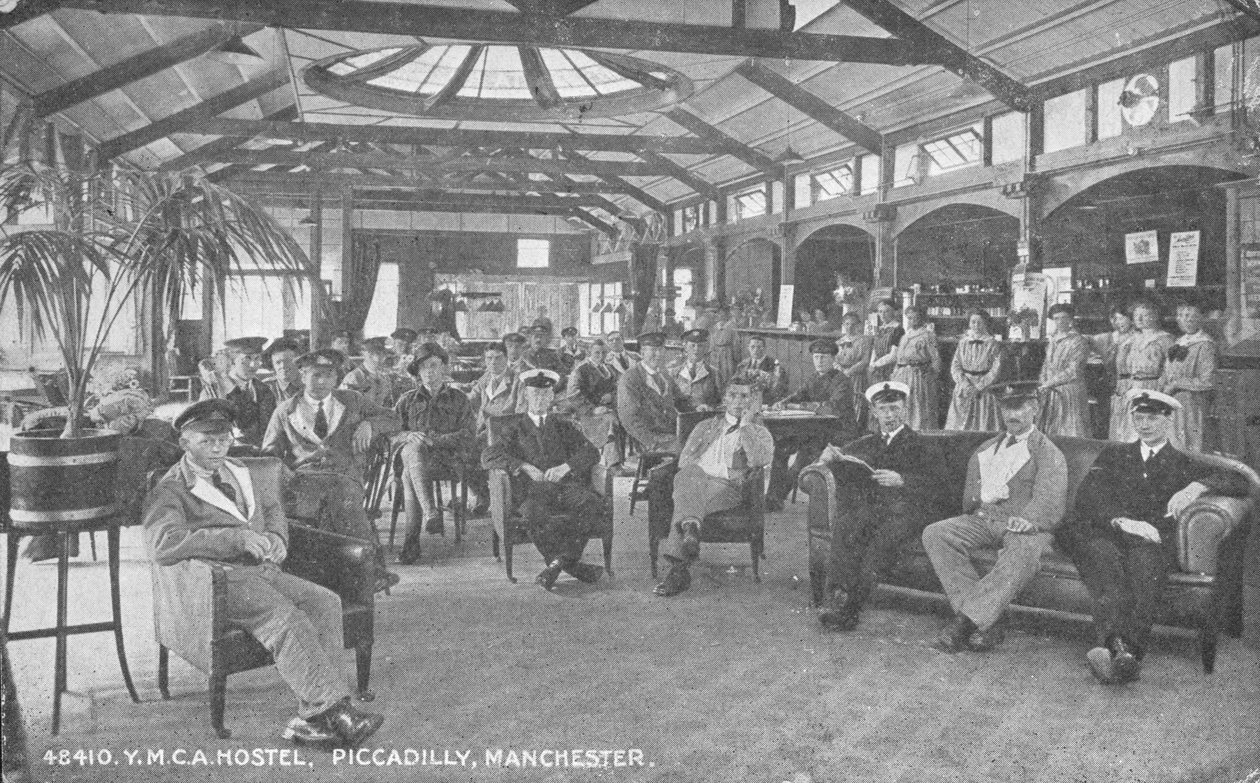 Albergue de YMCA, Piccadilly, Manchester, c.1910 de English Photographer