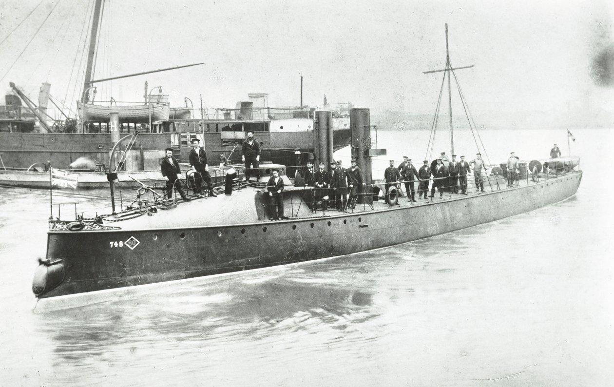 Yarrow e Company Shipbuilding Works, Ilha dos Cães, torpedeiro n. 80, Londres, 1887 de English Photographer