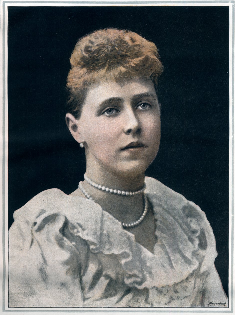 Retrato de Maria da Romênia (Marie Alexandra Victoria, anteriormente princesa Marie de Edimburgo) de English Photographer English Photographer