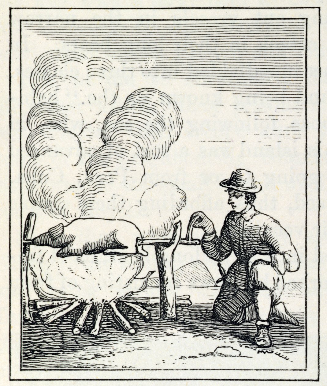 Um Boucan, de "Santo Domingo Past and Present", de Samuel Hazard, pub. 1873 de English School