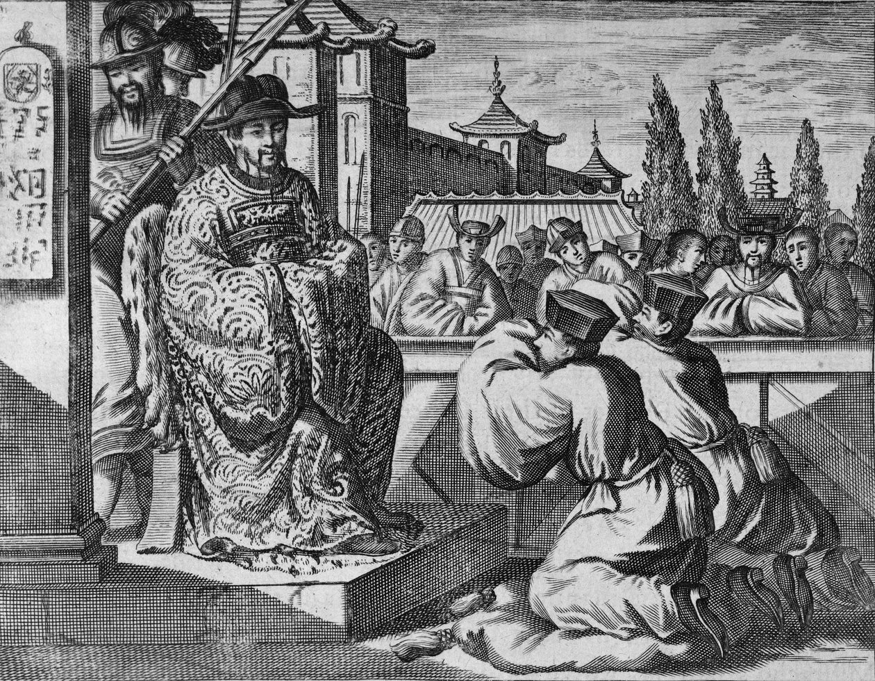 Um governador provincial chinês, ilustração de uma descrição de embaixadas para a China, 1690 de English School