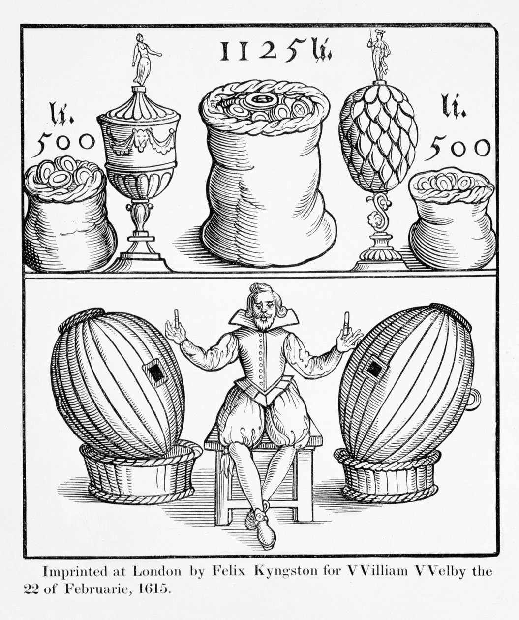 Uma declaração que fixa a data do próximo desenho da Grande Loteria Permanente da Virgínia, impressa por Felix Kyngston para William Welby, Londres, 1615 de English School