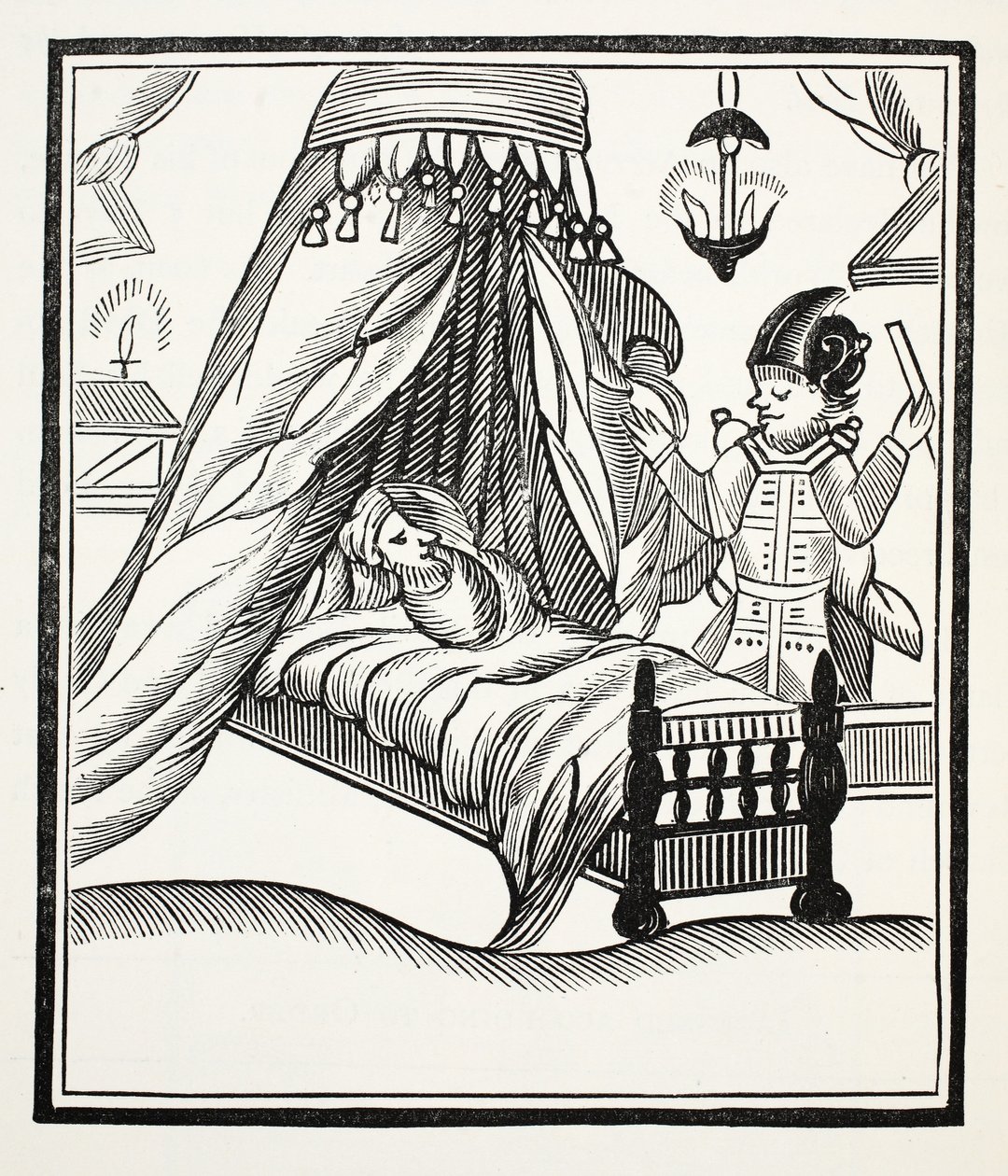 Uma conta completa, verdadeira e particular, ilustração dos Chap-livros do século XVIII por John Ashton, bar. 1882 de English School