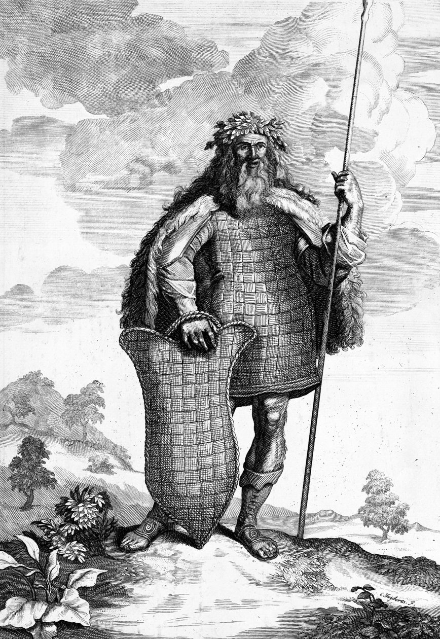 Marcoman, gravado por Cornelis Huyberts, ilustração de Caesars Commentaries, traduzido para o inglês por William Duncan, publicado em 1753 de English School