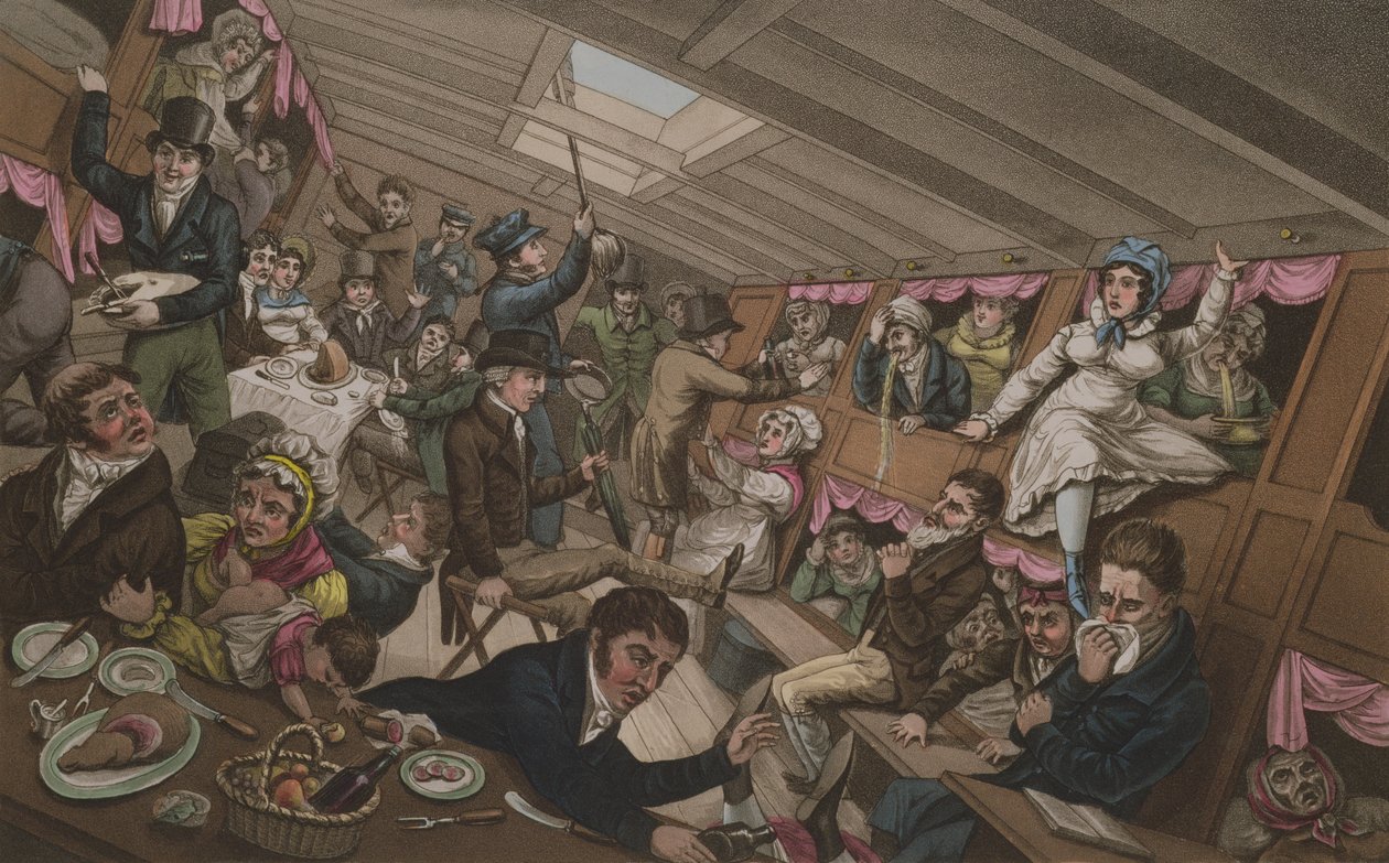 Um pacote de Margate - Os efeitos de um Squall ou uma mudança súbita de lastro, publicado por G. Humphrey, Londres, 6 de novembro de 1821 de English School