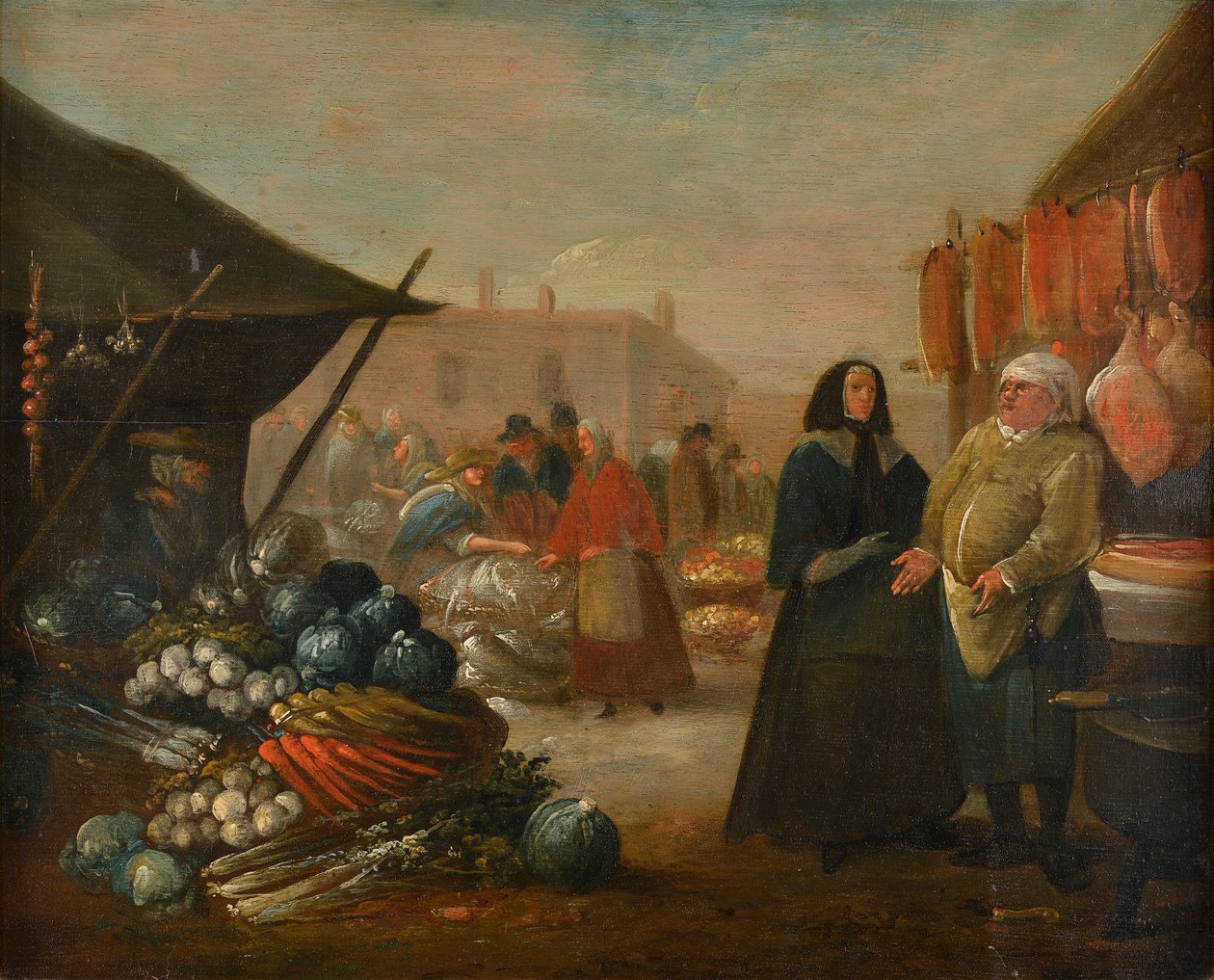 Uma cena de mercado de English School