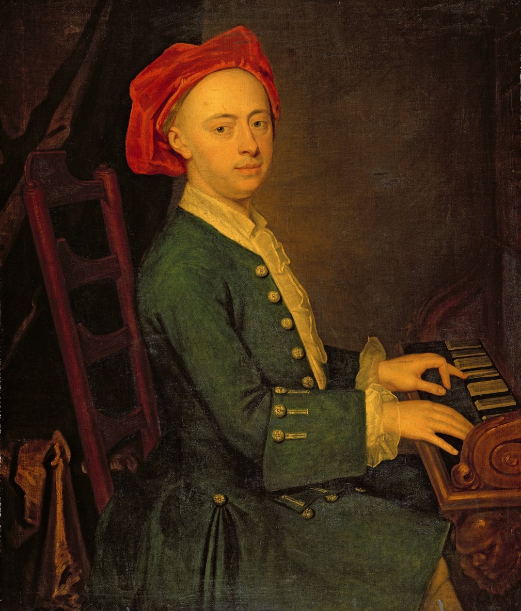 Um músico, c.1700-50 de English School
