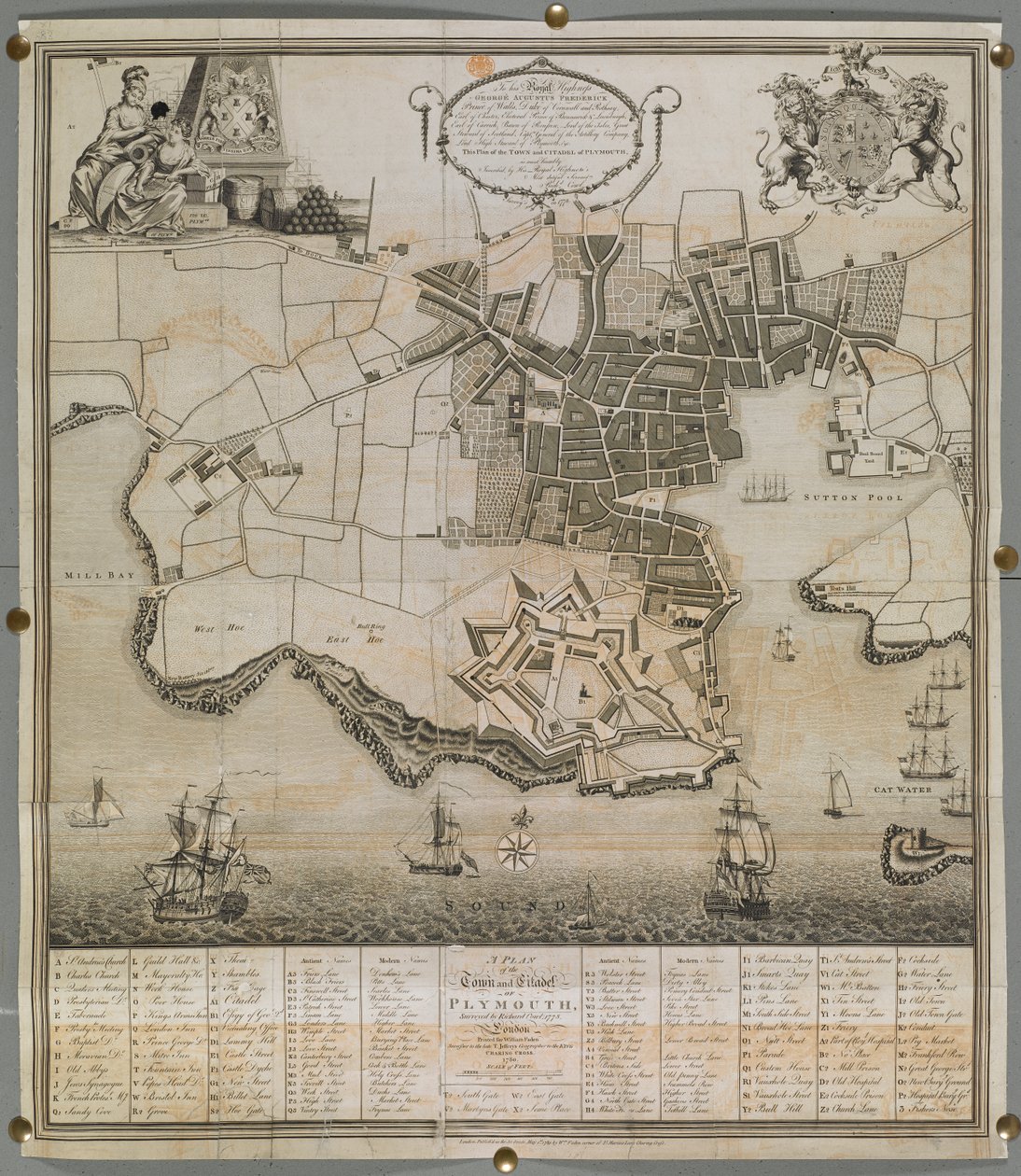 Um Plano da Cidade e Cidadela de Plymouth de English School