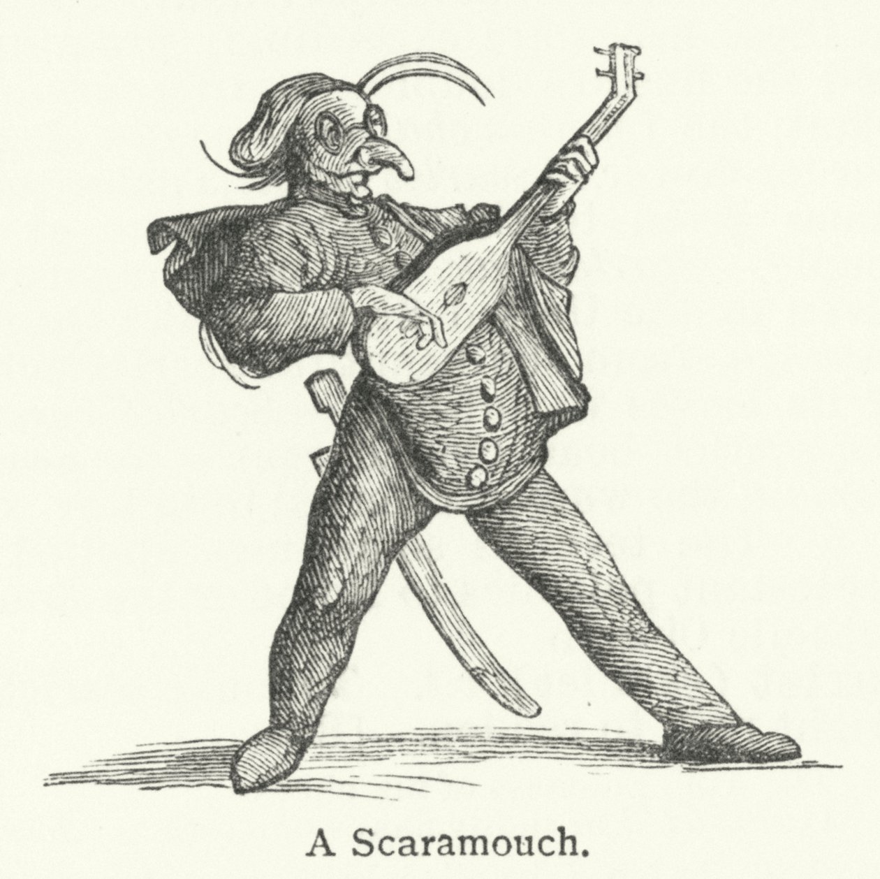 Um Scaramouch (gravura) de English School