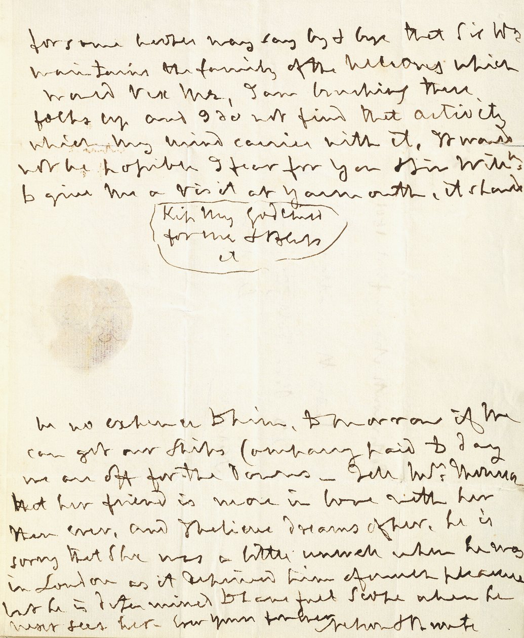 Uma carta autografada assinada para Lady Hamilton, 1801 de English School