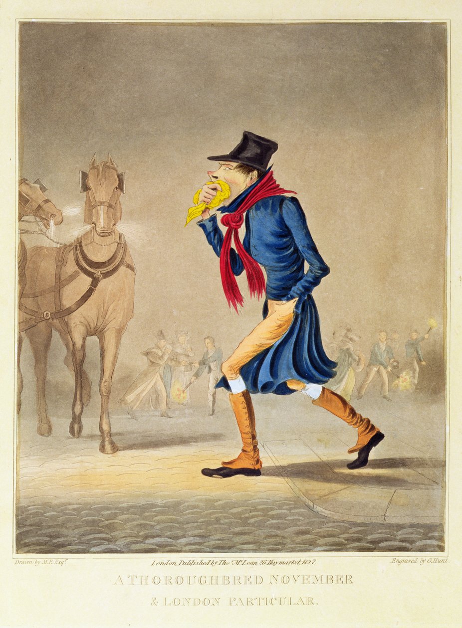 A Throroughbred November and London Particular, pub. por T. McLean, 1827 de English School