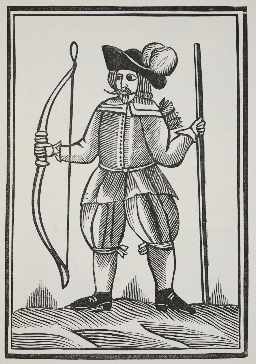Um conto verdadeiro de Robin Hood, ilustração dos Chap-livros do século XVIII por John Ashton, bar. 1882 de English School